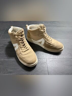 MIA Women's Tan High-Top Sneakers with White Accent